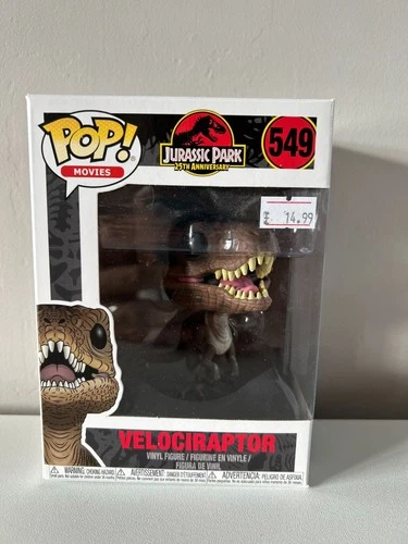 Funko Pop! Movies Jurassic Park Velociraptor #549 25th Anniversary