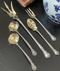 Grand Set Five Rare Gorham Chantilly Sterling Silver Sauce Pickle Olive Lettuce