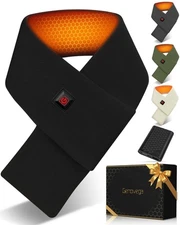 Genovega Women Men Heated Scarf with 6000mAh Battery,Portable Power Bank for ...