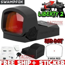 SWAMPFOX LIBERTY II 2 1X24 RED Dot Sight LBT2124-3R RMR PATTERN OPTIC NEW #1