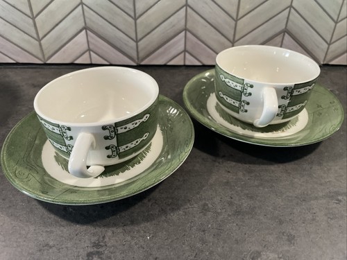 Colonial Homestead by Royal Green Cup And Barrel Saucer - Set of 2 - Picture 4 of 7