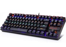 Redragon - K552 RGB Wired TKL Gaming Mechanical Blue Switch Keyboard - Black