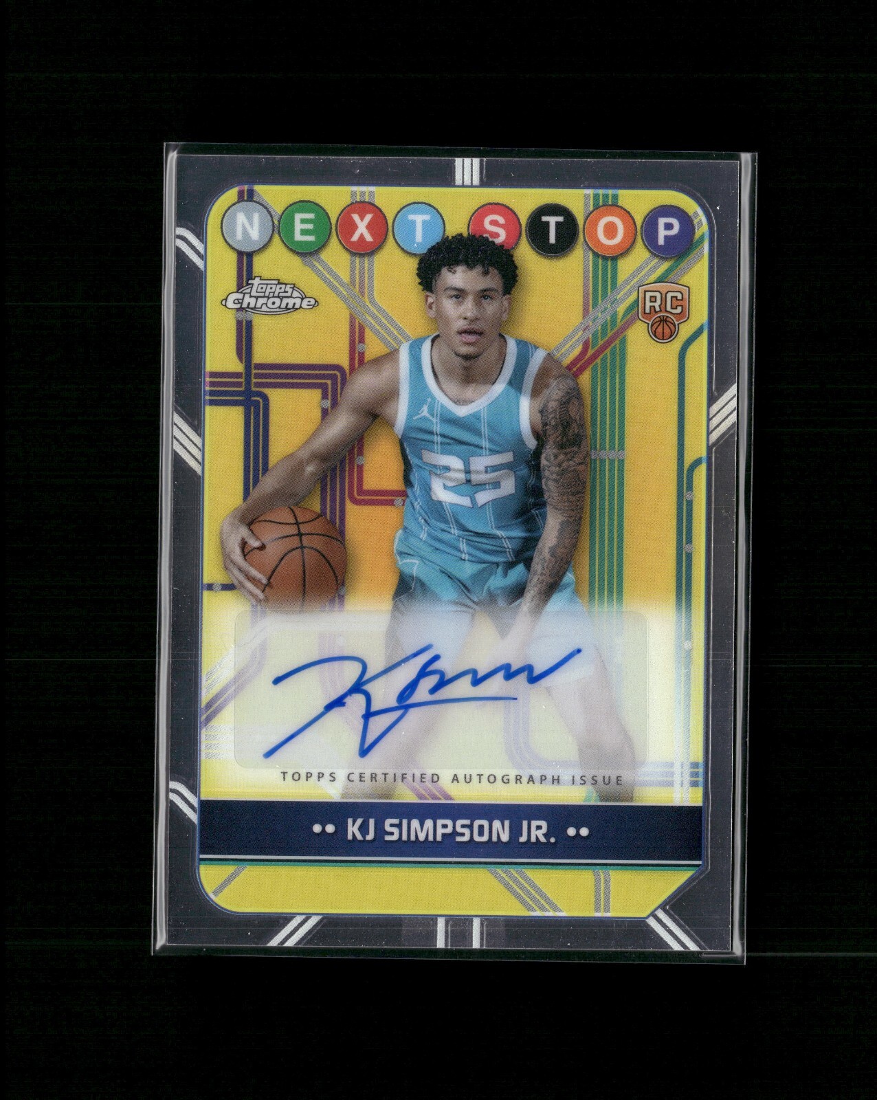 2024-25 Topps Chrome KJ Simpson Jr. #NSS-KS Next Stop Auto RC e14