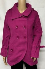 Women's Double-breasted Asymmetrical Short Coat Peacoat Size Xs~m