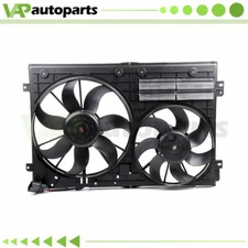 Radiator AC Condenser Cooling Fan For 2006-2014 Volkswagen GTI 2005-2010 Jetta