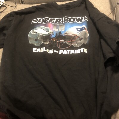 Eagles Vs Patriots Super Bowl Shirt Size 2XL