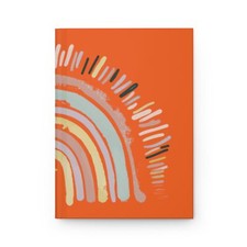 Faithful Rainbow Hardcover Journal Matte in Orange