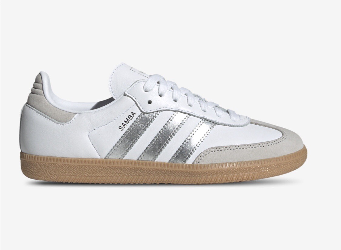Adidas Samba OG White Silver Metallic Grey Wmns JI2725 | eBay Adidas Samba OG White Silver Metallic Grey Wmns JI2725 | eBay