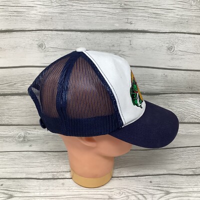 l*u様 Bass Pro Shops トラッカーキャップ ホワイト×ネイビー Bass Pro Shops Navy And White Embroidered Logo Mesh Trucker