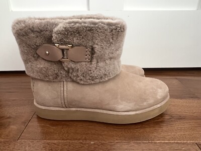 UGG CLASSIC BERGE MINI WOMEN BOOTS SUEDE AMPHORA US 7 /UK 5/EU 38