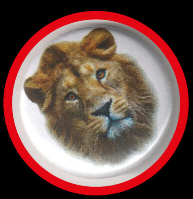 LION ''BUTTON''LÖWE/TIER/ANIMAL/KIDS/KOPF/KINDER/ANSTECKER