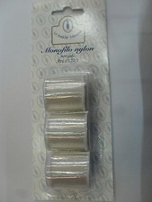 3 SPOLE FILO CUCIRINO INVISIBILE MARCA ANTICHE MERCERIE POLIESTERE 100%  200 mt.