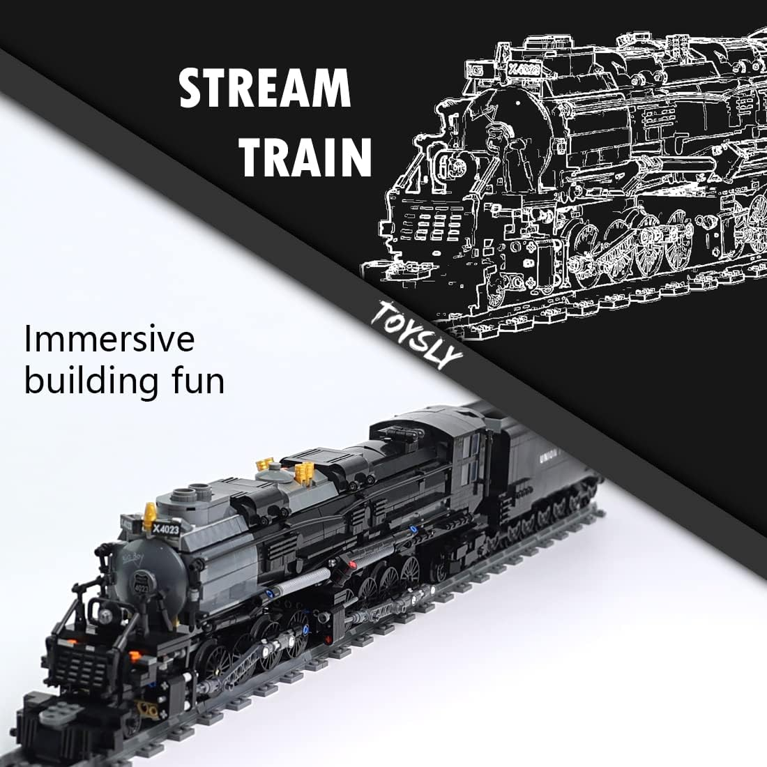 Badboy Steam Train Building Kit, Collectible Steam Display