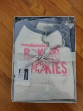 Justice Girls baking cookies pajama gift set artisan blue size S  7 - 8 
