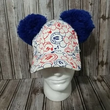 Disney Resort Tokyo Snapback Hat Cap Mickey Mouse Pom Puff Ball Ears Ships Fast