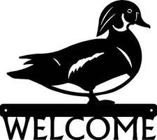 Wood Duck Bird Welcome Sign - Made in America - Outdoor Decor
