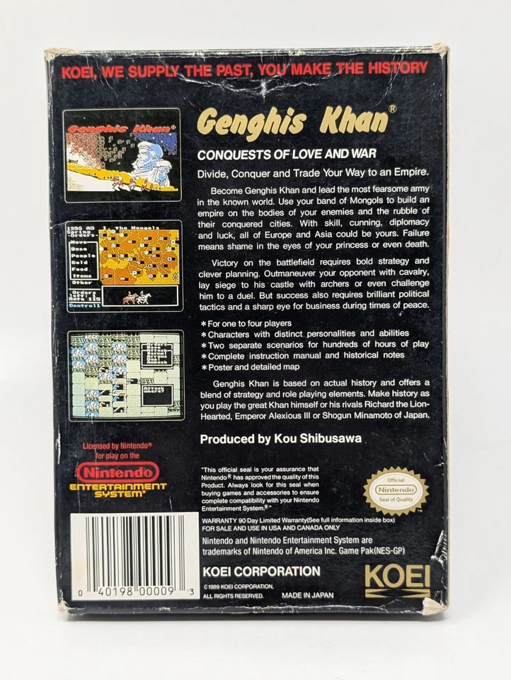 Genghis Khan (Nintendo Entertainment System, 1990) - CIB Complete - Image 2 of 4