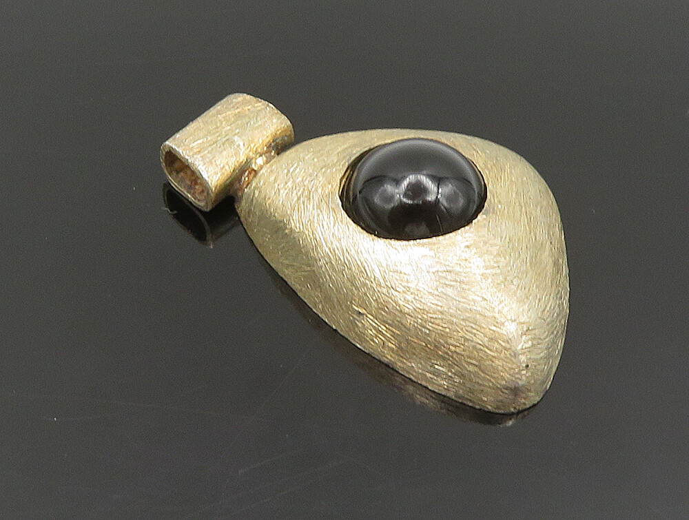 925 Silver  Vintage Triangular Scratch Finish Bla… - image 3