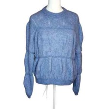 Other Stories Fuzzy Bubble Alpaca Blend Blue Sweater Size XS