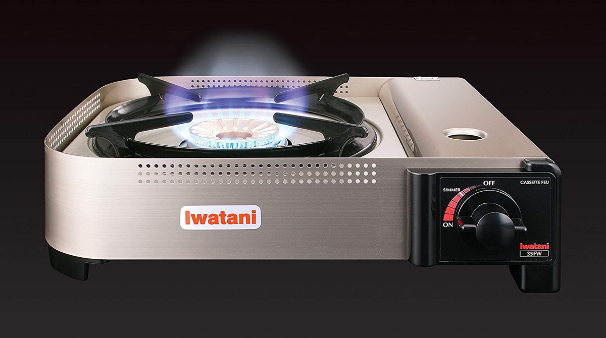 Iwatani 35FW Single-Burner Butane Portable Cooktop Indoor