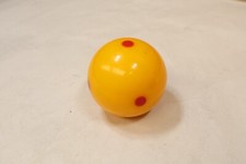 Pool Cue Ball 2 1/4" 6 Red Dots Yellow RM