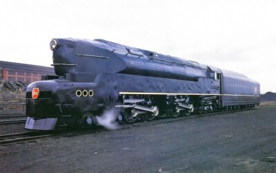 The T1 prototype, engine No. 6110, shortly after its completion by Baldwin 5 x 7