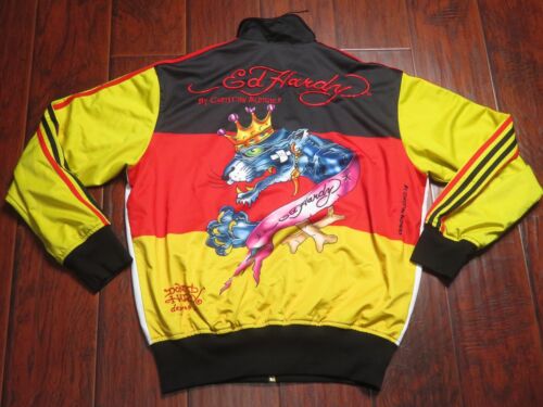 Ed Hardy Christian Audigier Germany Track Jacket Size Large Pre Owned READ! - Picture 1 of 9
