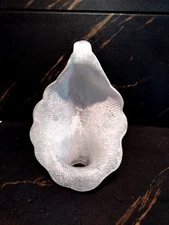 CHANDELIER OR SCONCE LAMPSHADE, MURANO GLASS, WHITE, MADE IN ITALY