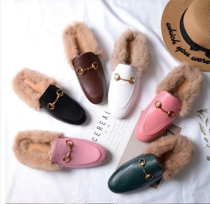 fluffy loafers womens