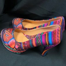 Calzado tipico de Guatemala de Mujer Women Handmade textile shoes heels