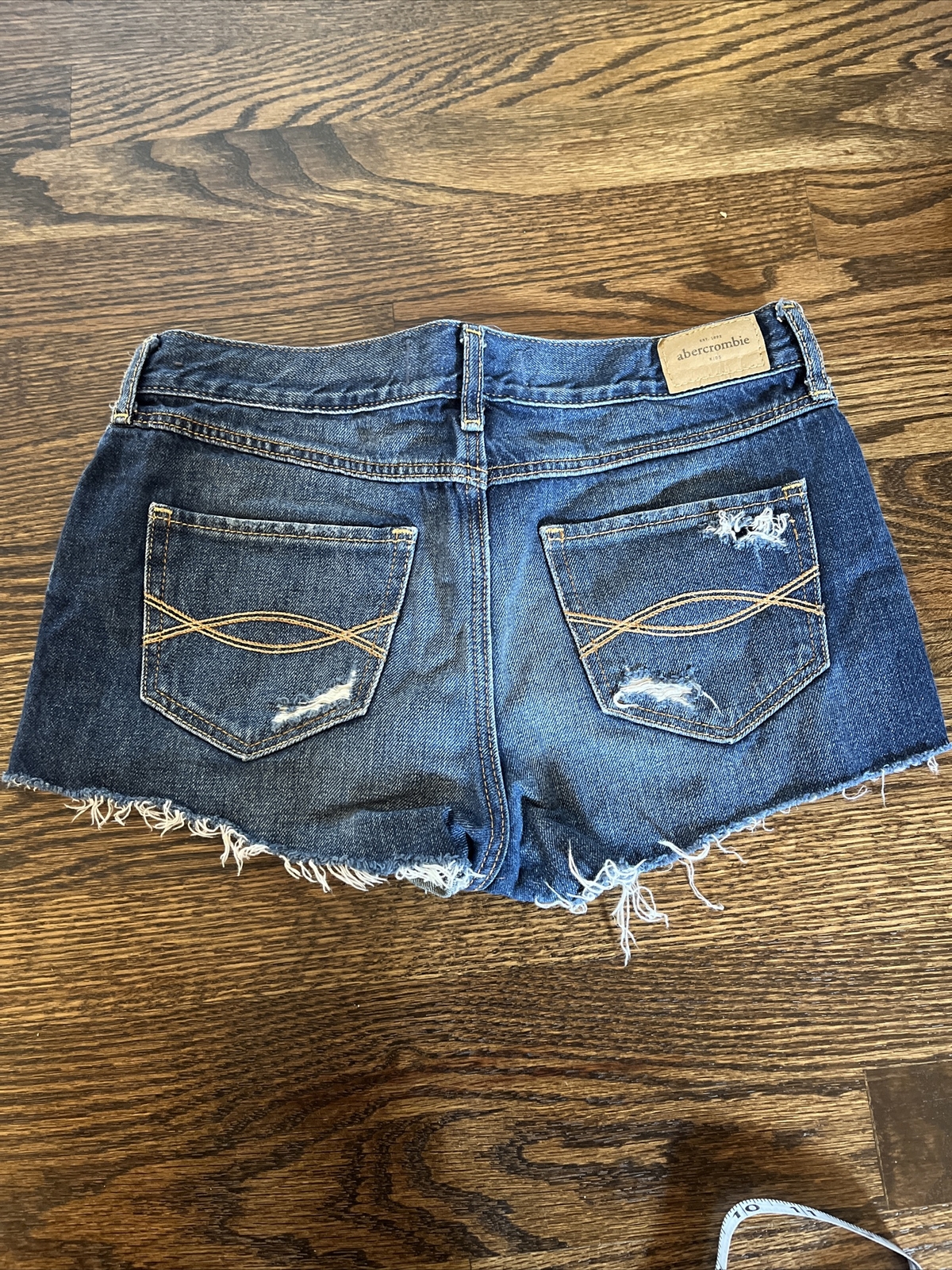 Abercrombie Kids Girls Midi Distressed Shorts 16 Jeans Denim Cutt Off - View 7