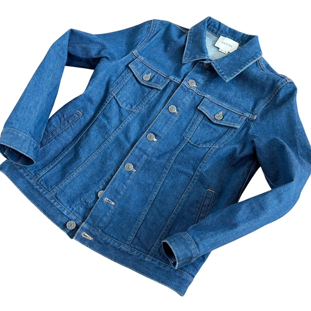 Giacca denim originale GUCCI 'Inutilizzata' AMOR CAECUS logo posteriore 2019SS Italia 10