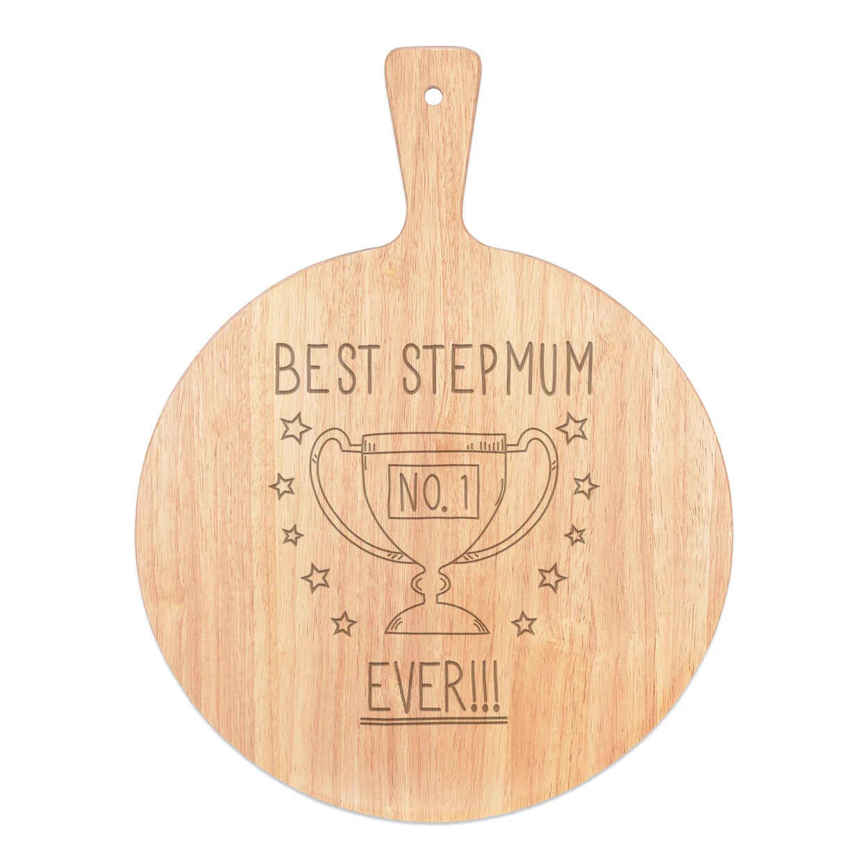 Best Stepmum Ever No.1 Trophy Pizza Board Paddle Wooden Funny Mothers Day