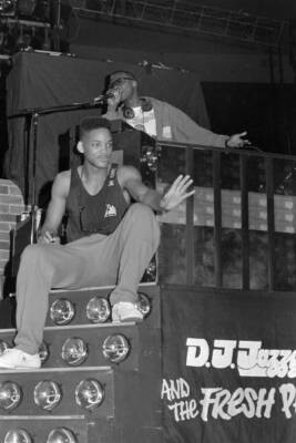 Rap duo DJ Jazzy Jeff And The Fresh Prince as part of the ''Run's - Old Photo 23