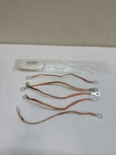 MEETOOT 5pcs 250mm Braided Ground Strap Automotive Engine Copper Ground Strap 9”