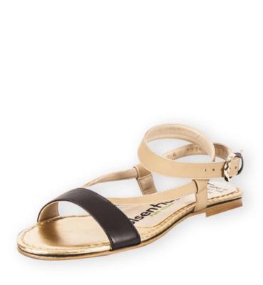 Village Sandal in Nude & Black Vegan Olsenhaus Size 5 & 6 Available
