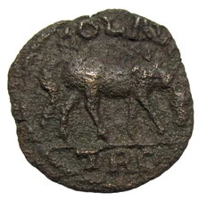 TROAS, ALEXANDRIA. AE 21. SEMI-AUTONOMOUS, C. 138-268 AD. TYCHE/HORSE GRAZING.