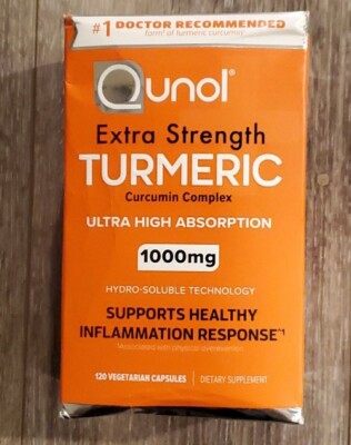 qunol extra strength turmeric Ultra High Absorbtion 120 Capsul Exp 1/27