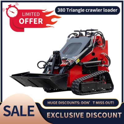 New Mini Skid Steer Loader Electric Start 23hp lift 380kg Triangle Track