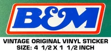 B&M - VINTAGE ORIGINAL VINYL DECAL STICKER - DRAG RACING - SHIFTERS-PERFORMANCE