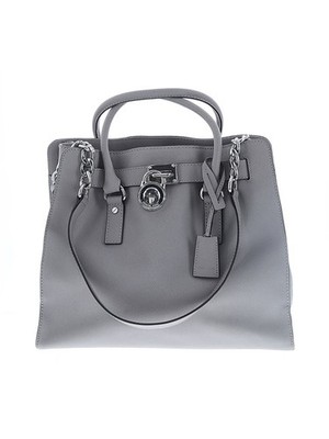 Michael Kors Hamilton Large Gray Satchel Handbag Brand New
