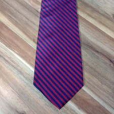 Vintage Lauren Ralph Lauren Tie Necktie 100% Silk USA Made Repp Hand Finished