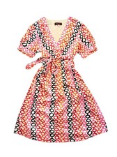 Eliza J New York Midi Dress Women’s Size 8 Retro 70’s Pink & Orange Like New