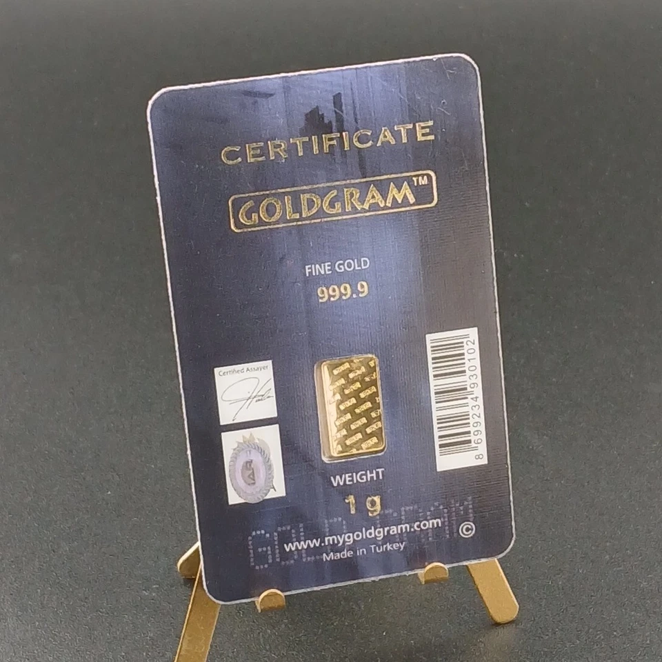 Золотой слиток 1 г IGR 999,9 чистого золота #U10956 запечатанный сертифицированный пробирщик  - Изображение 2 из 4