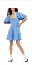 Free People Womens Daytime Short Mini Dress Blue Size Small Nwt