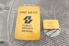 2 Vintage Public Service of Indiana(Electric Company) First Aid Kits ~EMPTY