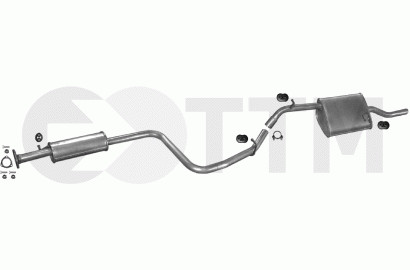 Pot d'échappement Daewoo Nubira Break 1.6 anti-rouille pour contrôle technique