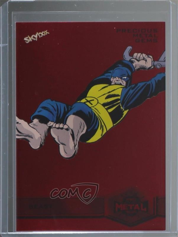 2022 Marvel Metal Universe Spider-Man High Series PMG Red 42/100 Beast #107 ld5