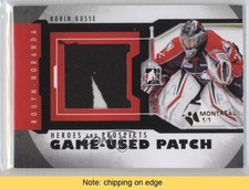 2012-13 ITG Heroes and Prospects Game-Used 1/1 Robin Gusse #M-44 Patch READ 2a8