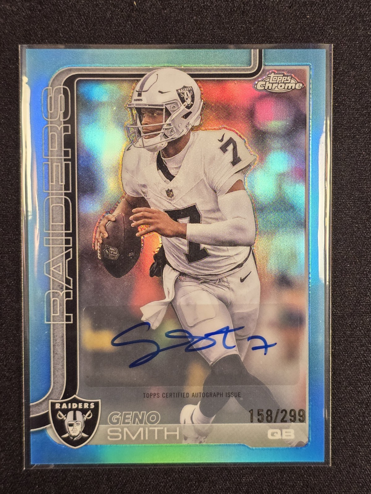 2025 Topps Chrome - Autographs Geno Smith #BA-GS Teal Lava Refractor /299 (AU)